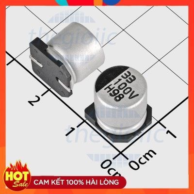 [5 Cái]- Tụ Nhôm SMD 33uF 100V 10x10.5mm ChipViet Store