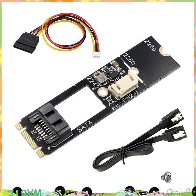 M.2 SATA Adapter M.2 NGFF Sang SATA3.0 7 Pin Adapter M2 Key-B Sang SATA3.0 Adapter Card Cho 2242 226