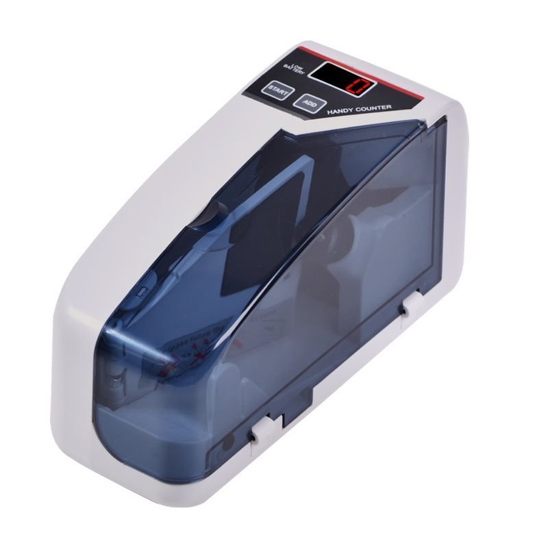 Máy đếm tiền mini V30 cầm tay dùng pin tiểu hoặc cắm điện đếm tiền ngoại tệ cho gia đình