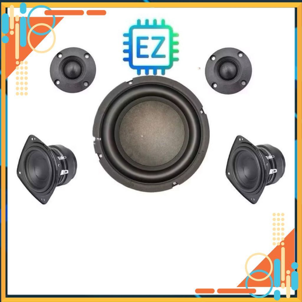 Combo củ loa rời 2.1 Sub HK 6.5 + mid boombox 3 + Treble