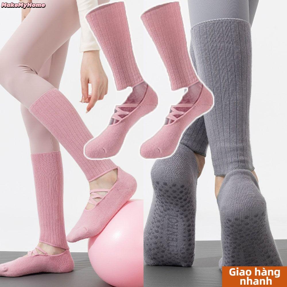 Tất tập Yoga MAKEMYHOME, Tất Cotton Pilates thấm mồ hôi, Kẹp chống trượt thông thường Harajuku Stree