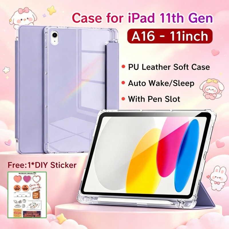 Ốp điện thoại Cho iPad 11th A16 11 inch Có Khe Cắm Bút Vỏ Bảo Vệ Từ Tính Cho iPad A16 11inch Có Mặt 