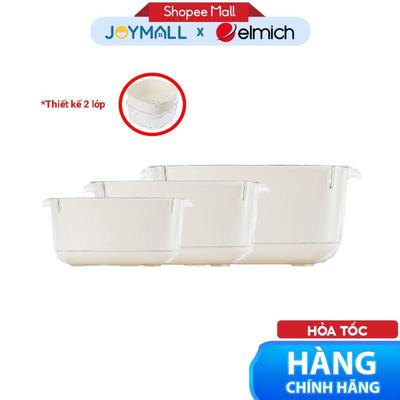 Bộ Thau Rổ Rose Elmich EL0269, EL0270, EL0271, Hàng Chính Hãng, Sz17,23,28cm, Nhựa PP -JoyMall