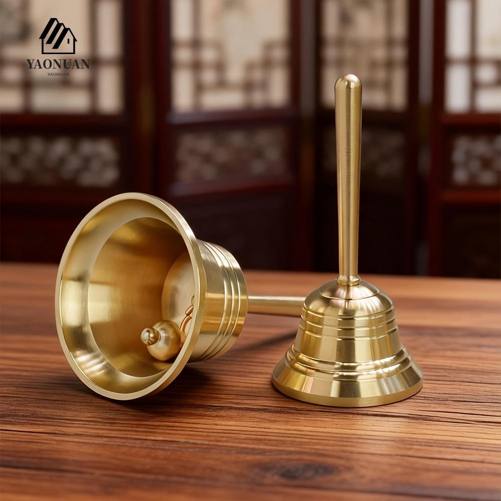 Chuông gọi bằng đồng thau nguyên khối AROMA, sản xuất âm thanh với chuông cầm tay, Đồ chơi trẻ em Ch