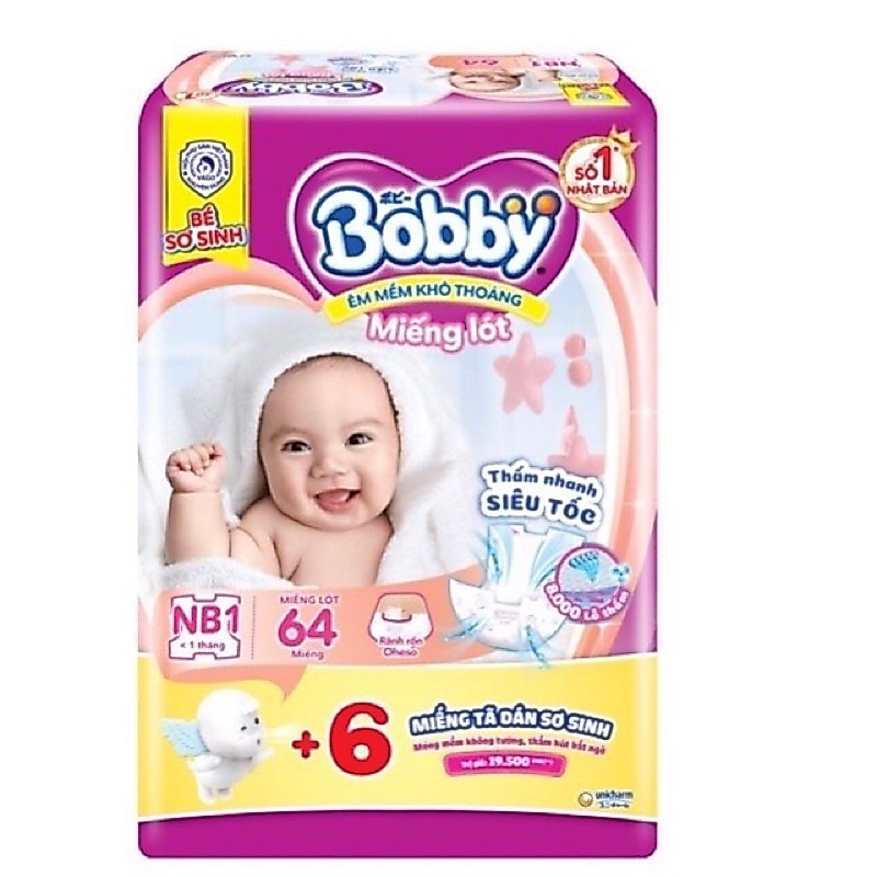 Miếng Lót Bobby Newborn 1 (64 miếng)