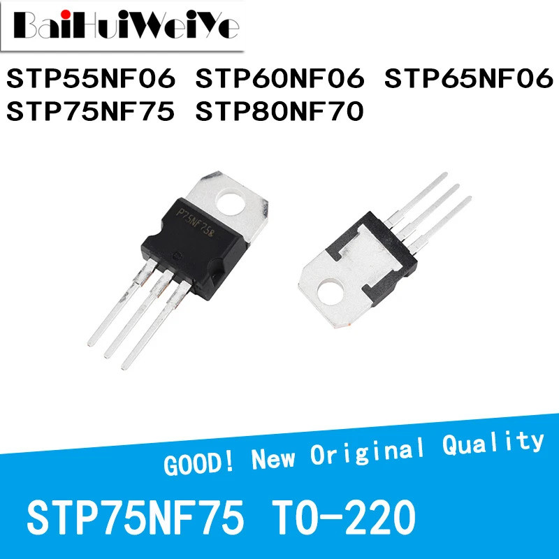 5 Chiếc STP55NF06 STP60NF06 STP65NF06 STP75NF75 STP80NF70 P55NF06 P60NF06 P65NF06 P75NF75 P80NF70 TO