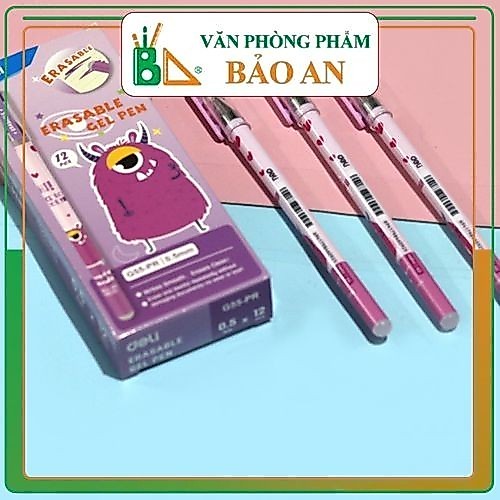 COMBO 5 Bút Gel Tẩy Xóa Được 0.5mm Deli G55 --có thể xóa được dễ dàng, phù hợp
