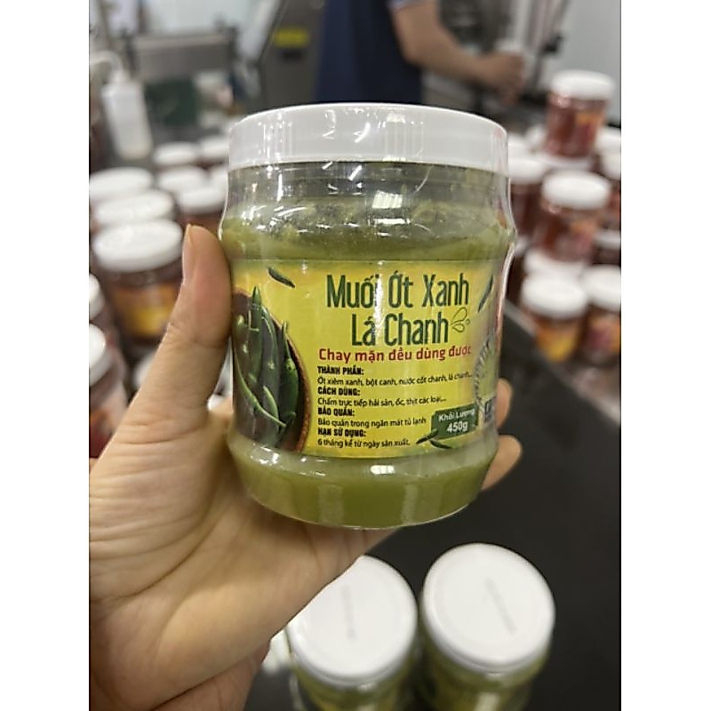 (Cô Ba Food) Muối ớt xanh lá chanh sốt chấm sệt 450gr