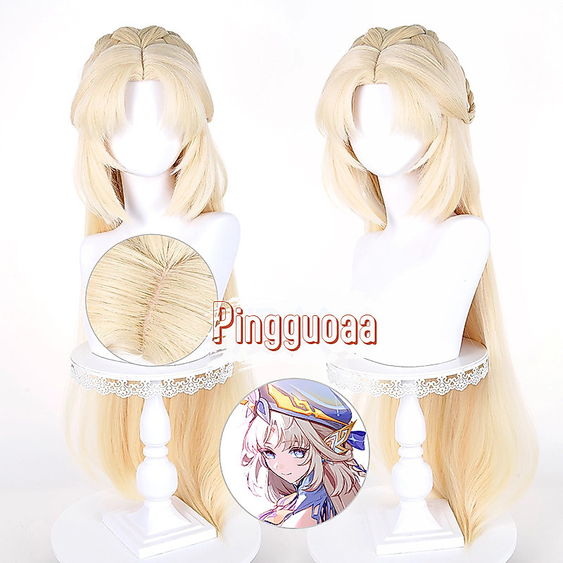 Genshin Impact Nicole Reeyn Cosplay - Tóc giả 100cm chịu nhiệt