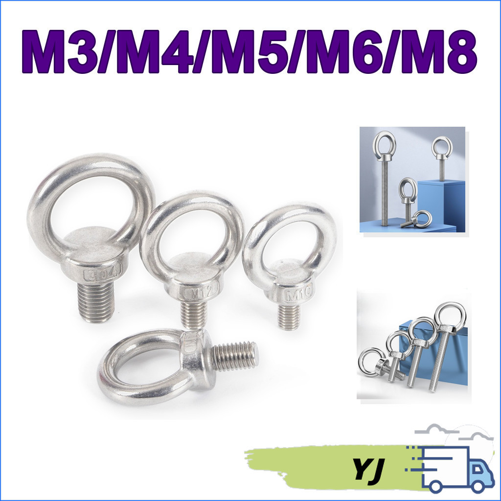 Bulong móc cẩu/ bulong tai cẩu/bulong mắt inox 304 M3-M8[YJ-2]