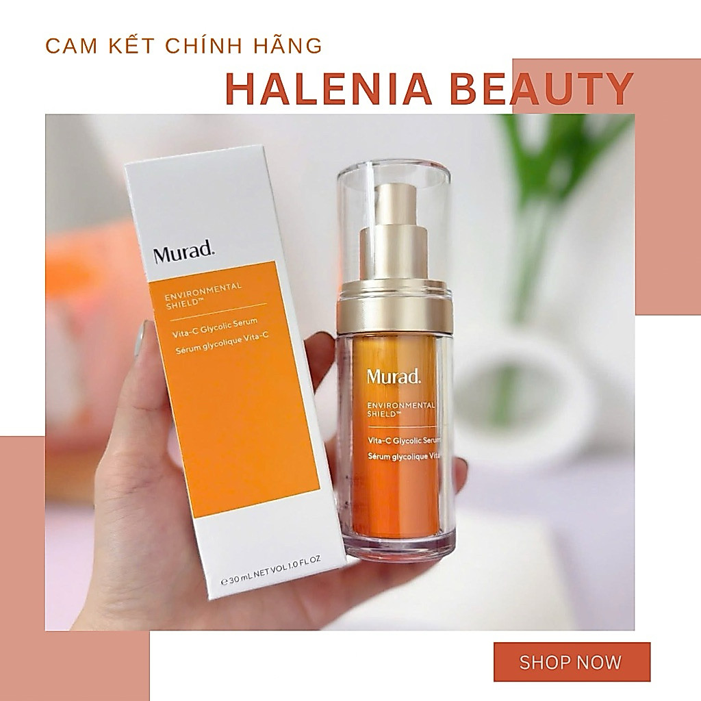 Tinh chất dưỡng sáng da Murad Vita-C Glycolic Serum (Bản Mới) | Vitamin C chống oxy hoá, sáng da