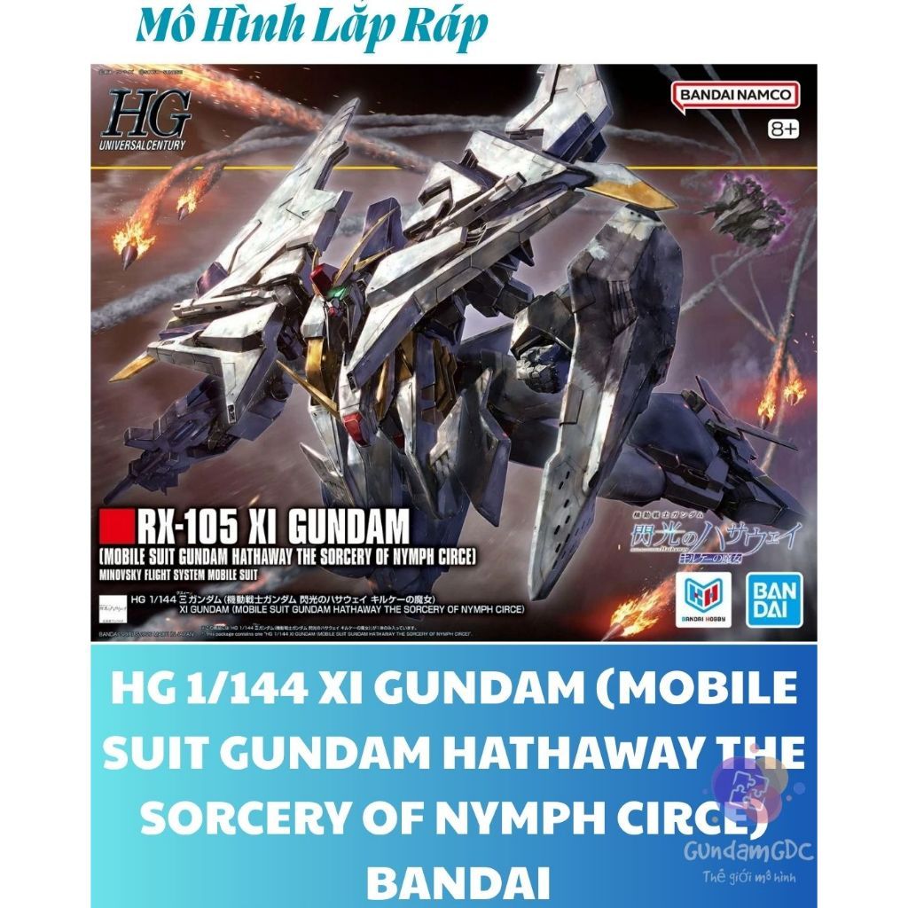 Mô Hình Lắp Ráp HG 1/144 XI GUNDAM (MOBILE SUIT GUNDAM HATHAWAY THE SORCERY OF NYMPH CIRCE) Bandai 4