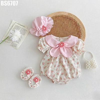 Set Body Cổ Nơ Đính Hoa Cho Bé Gái Sơ Sinh 1 2 Tuổi MINTSCLOSET - BS6707 BS6753