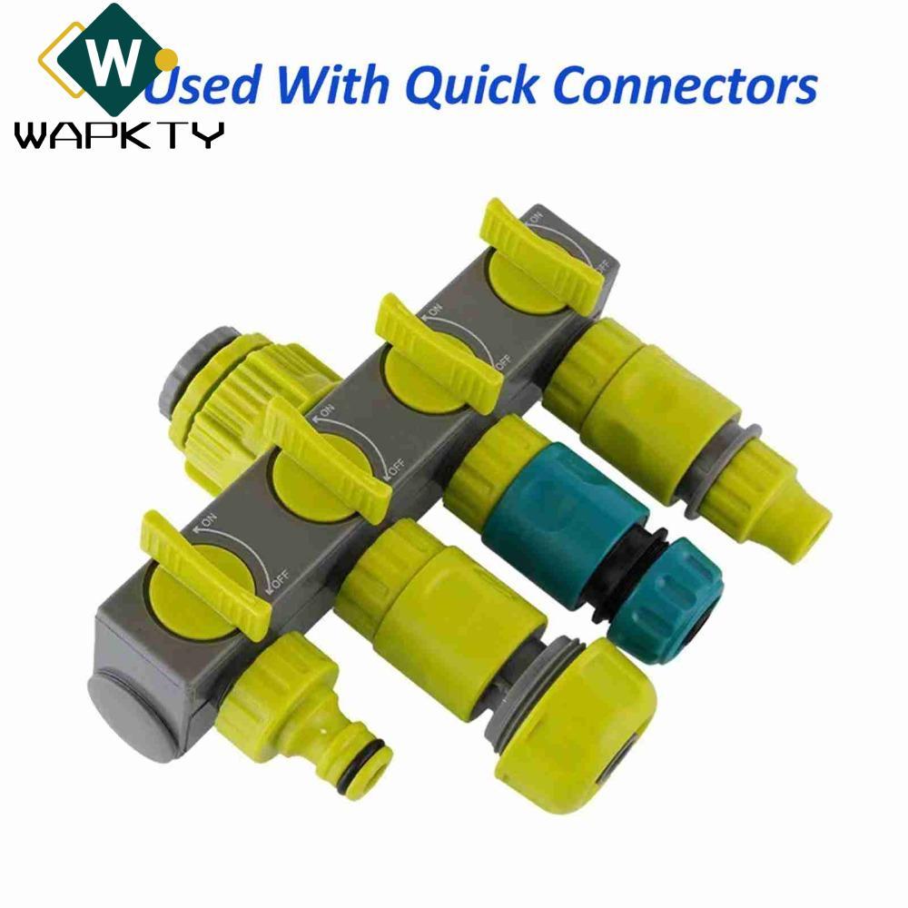 WAPKTY Bộ chia vòi tưới vườn WAPKTY, Bộ chia vòi 4 chiều 1 / 2 "3 / 4" 1 "Đầu vào có ren Một trong b