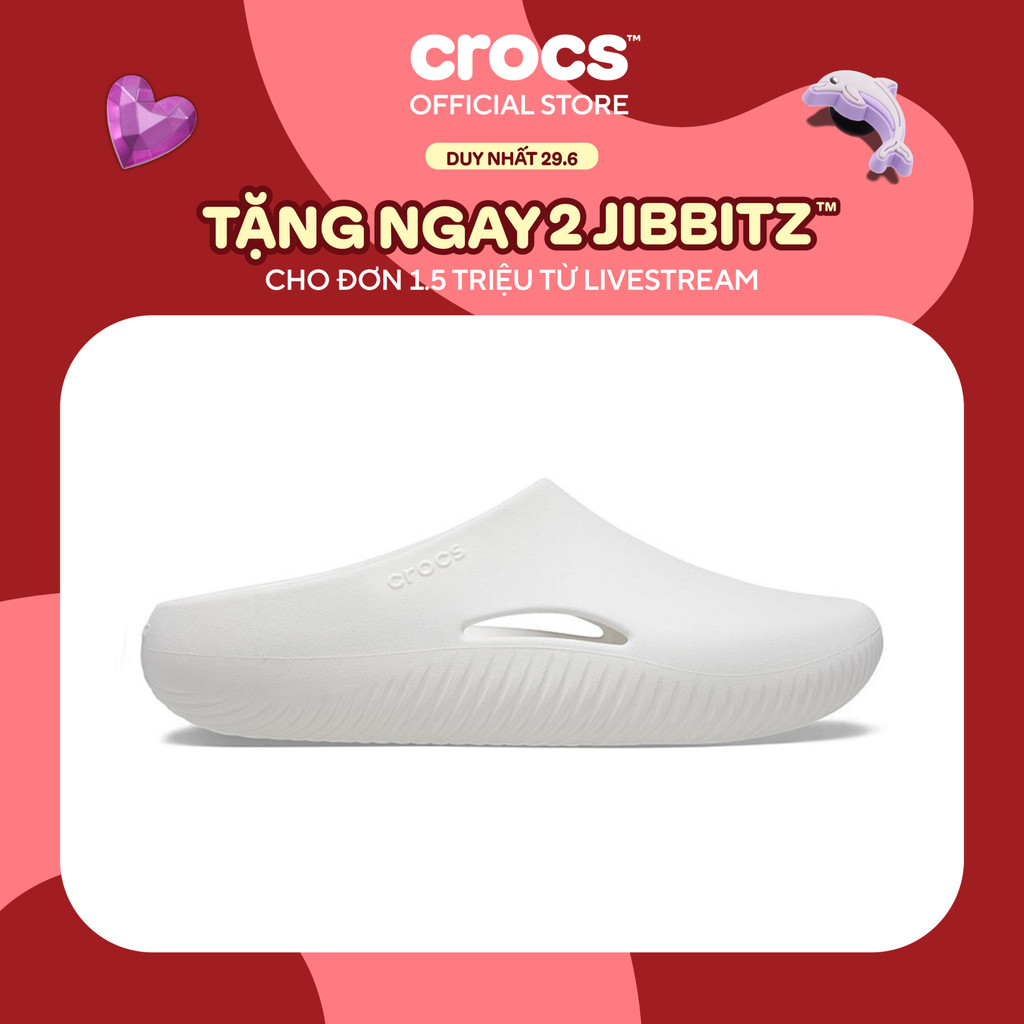 [SẢN PHẨM ĐỘC QUYỀN SÀN TMĐT]Giày Clog Unisex Crocs Mellow - White - 208493-100