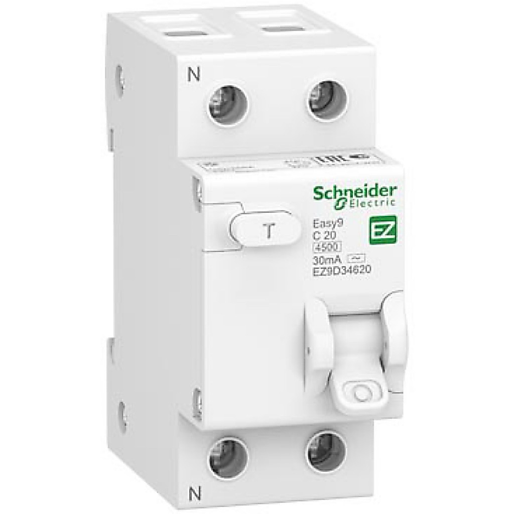 Aptomat chống giật, quá tải (RCBO) SCHNEIDER EZ9D34620 1P+N 20A 30mA
