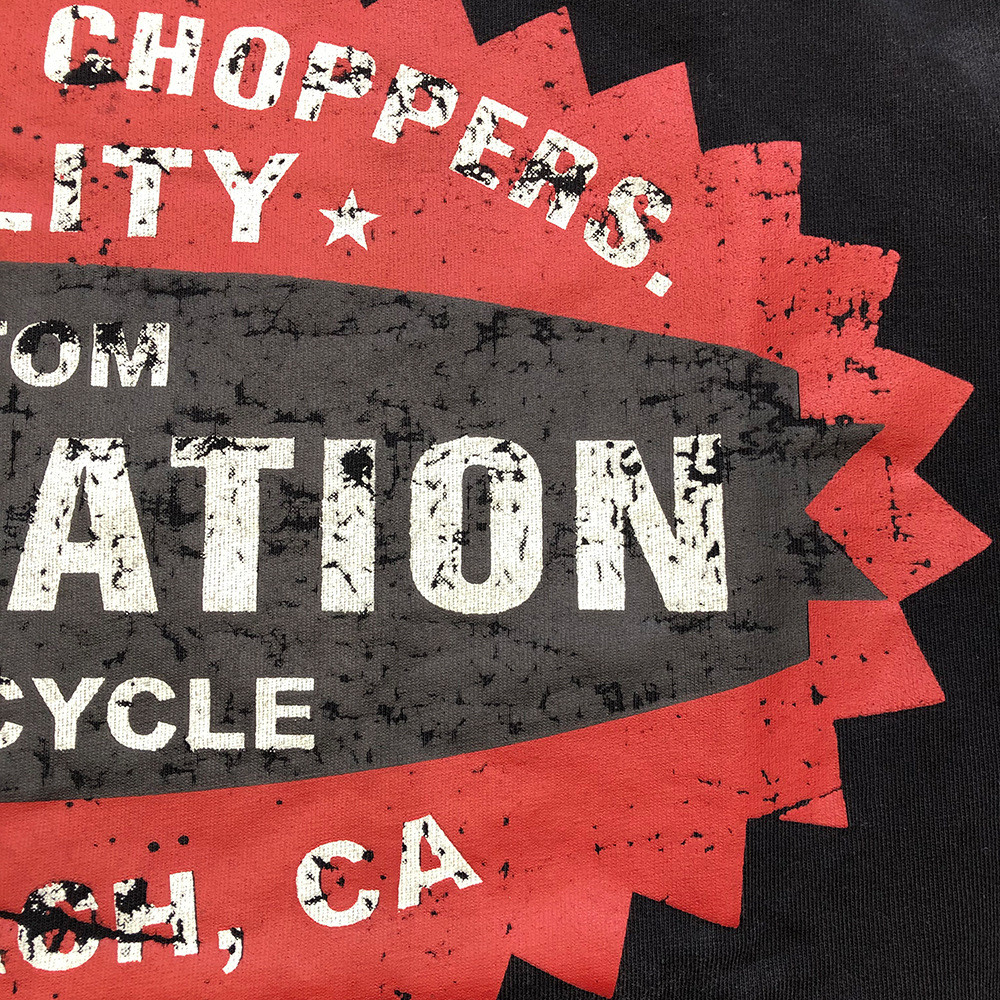 OFJH West Coast Choppers West Coast Motorcycle Movement Limited Washed Đau khổ Retro Áo thun ngắn ta
