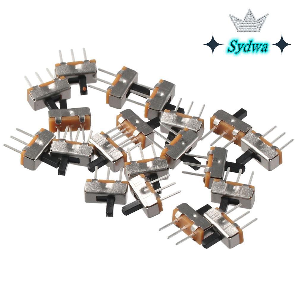 SYDWA 20 Chiếc Micro Slide Switch, 1P2T SPDT Switch, Thu Nhỏ 4mm Chuyển Đổi 2 Vị Trí Dọc Micro Switc