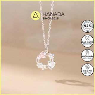   QUÀ TẶNG NOEL  Dây chuyền Bạc 925 Hanada Nguyệt Quế Hồ Điệp  Vòng Cổ Quà Tặng Đi Tiệc ,Mang hằng ngày  2283 F1 