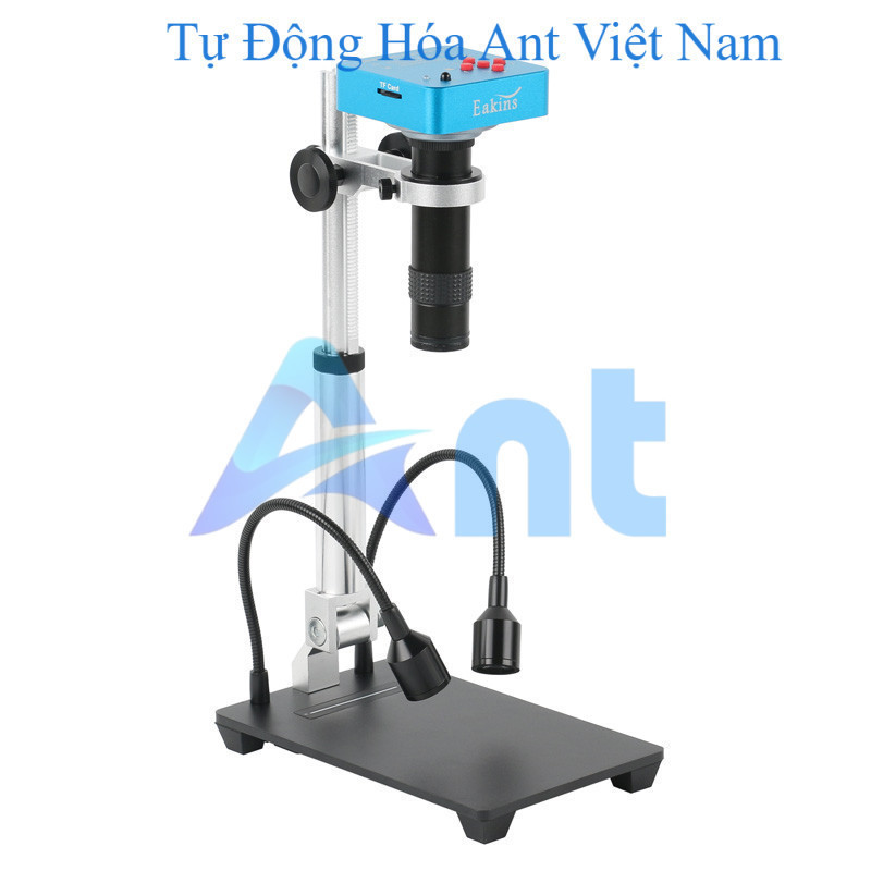Eakins HDMI USB 48MP 2K 1080P Video Microscope Camera MINI Stand With LED Light 260X Zoom C Mount Le