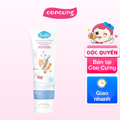 Gel đánh răng hữu cơ hương dâu Kindee (50g)