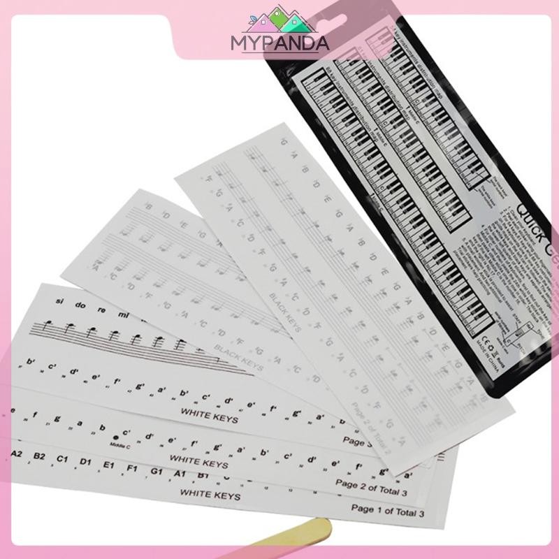 MYPANDA 54 / 61 / 88 Phím Đàn Piano Dán Trong Suốt Bàn Phím Đàn Piano PVC Miếng Dán Đàn Piano Stave.