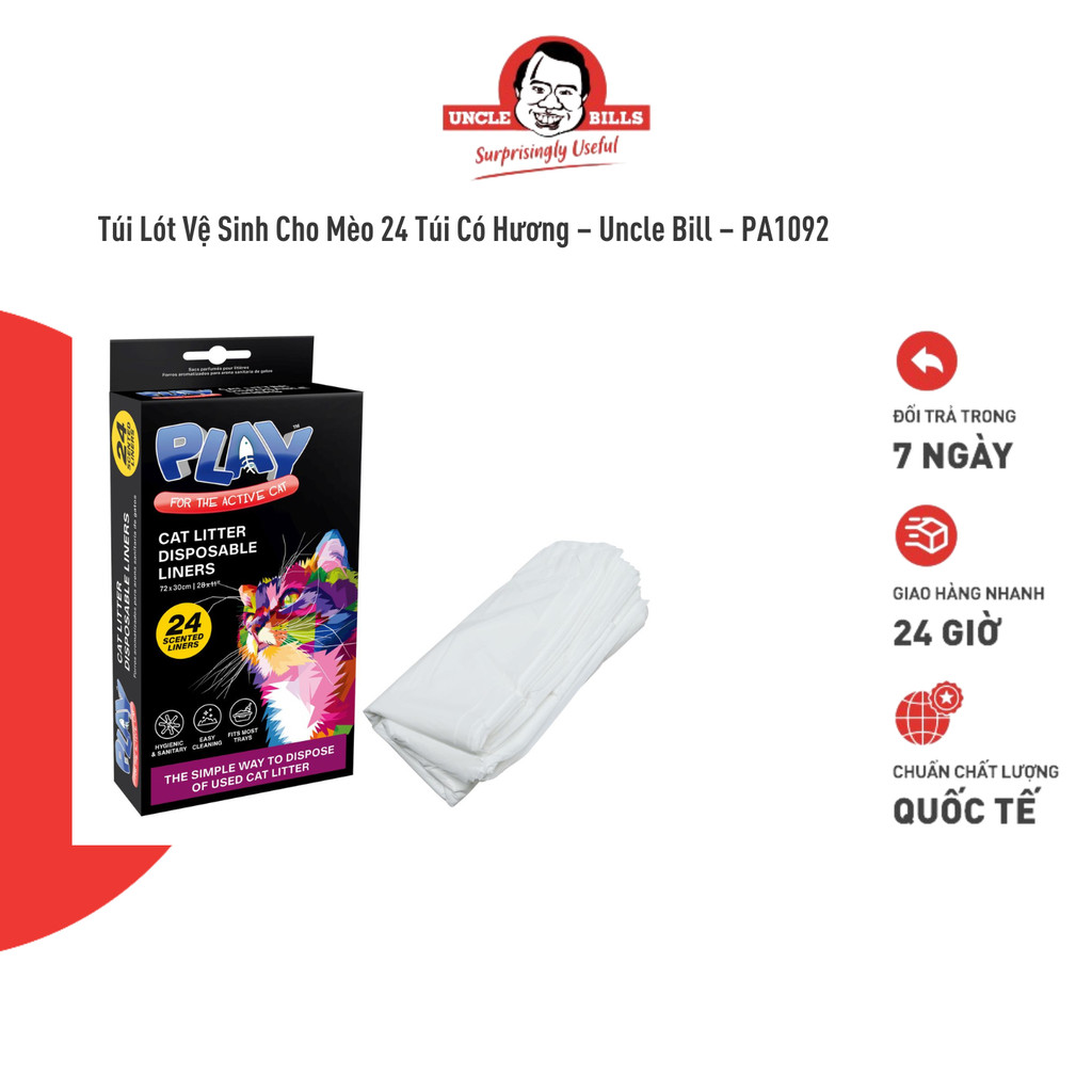 Túi Lót Vệ Sinh Cho Mèo 24 Túi Có Hương – Uncle Bill – PA1092