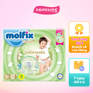  Bỉm tã quần thiên nhiên Molfix Jumbo  XXL 28 miếng  - Con Cưng 