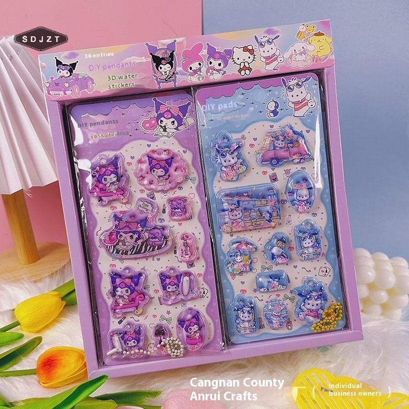 < SDJZT > Sanrio Kawaii 3D Dán Hoạt Hình Dễ Thương Deco Dán DIY Điện Thoại Hành Lý Xe Máy Laptop Val