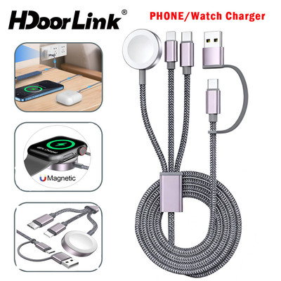 Cáp sạc đồng hồ HdoorLink 3IN2 IOS cho i / Watch i / Sạc điện thoại Cáp sạc nhanh USB Type-C