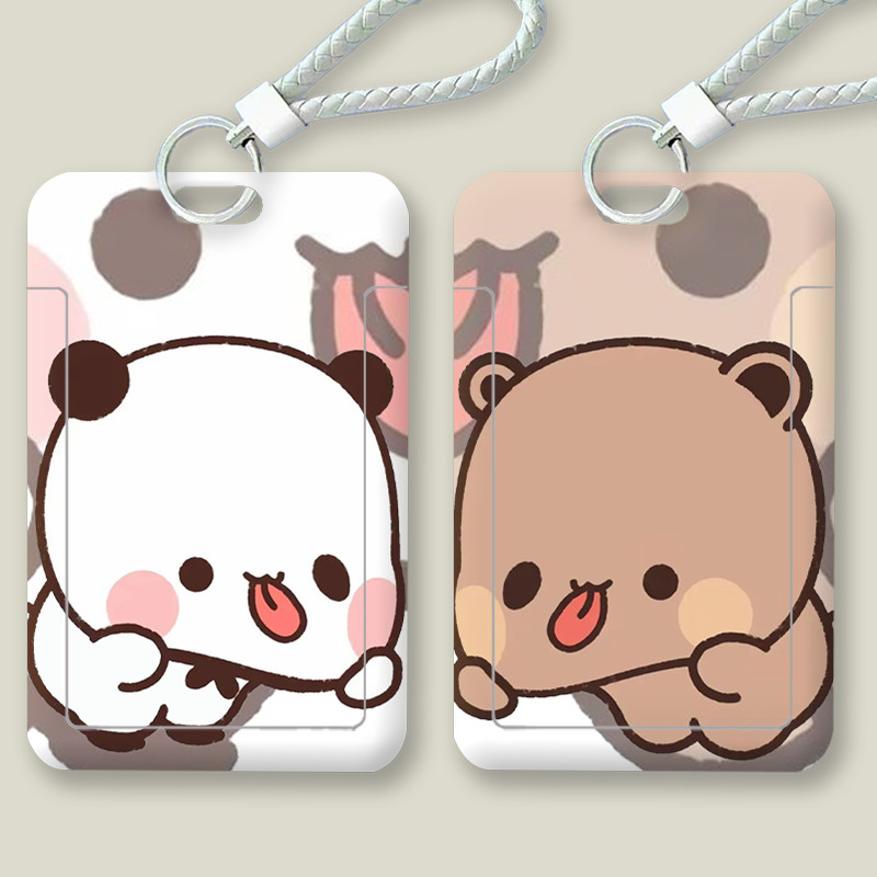 Bubu Dudu Cặp Đôi Trượt Thẻ Trường Thẻ ID Bảo Vệ Yier Bubu Thẻ Truy Cập Lưu Trữ Ngăn Ngừa Trầy Xước