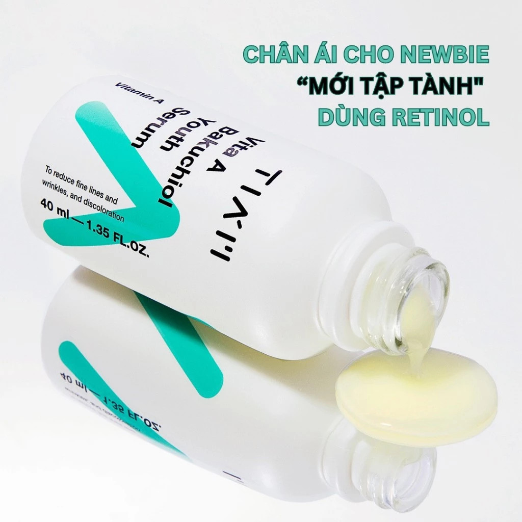 Tia'm Vita A Bakuchiol Youth Serum 40ml - Serum Bakuchiol cấp nước hỗ trợ Căng Bóng Trẻ Hoá
