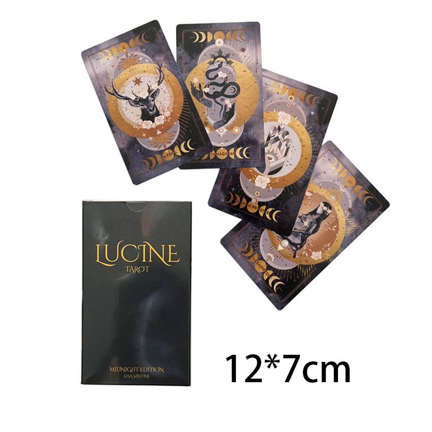 12x7cm Lucine Tarot Trò chơi bảng tiếng Anh Lucine Tarot Trò chơi bài nửa đêm