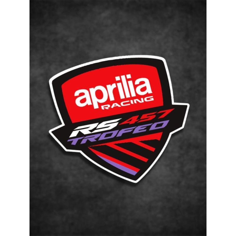 Aprilia sticker, RS457 motorcycle fuel tank reflective decal