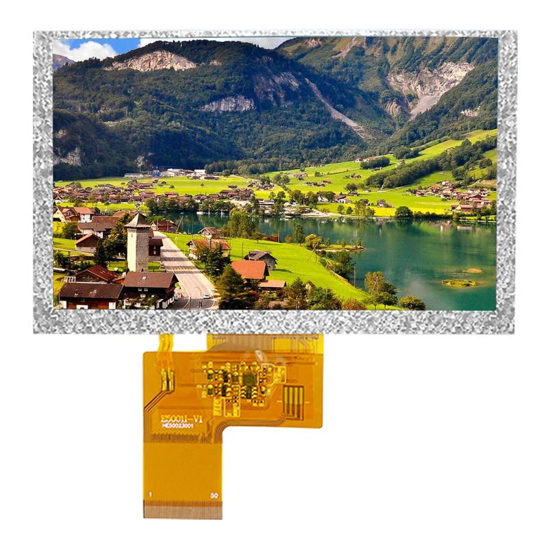 Mô-đun hiển thị LCD TFT 5 Inch 800 * 480 RGB IPS 40Pin 3.3V ILITTEK Driver 500 Màn hình cảm ứng điện