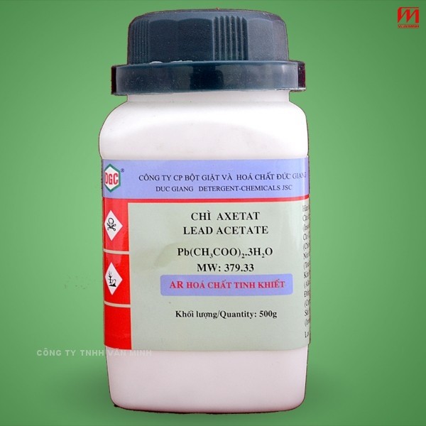 Chì Acetate Pb(CH3COOH)2 Chai 500g.Ảnh minh họa