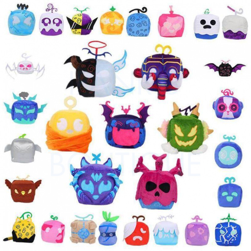Blox Fruits Devil Fruit Đồ chơi sang trọng – Tiger Dragon Blizzard Pirate Các loại Búp bê nhồi bông,