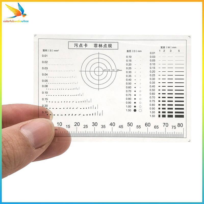 Coloursswallowfree Đồng hồ đo điểm Phim trong suốt Stain Cardparison Card Stain Cra Contrast PET Dot