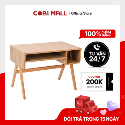 [MỚI] Bàn Làm Việc Modi 995x585x720mm – Màu Gỗ – Thiết Kế Gọn Cho Văn Phòng – Cobi Home