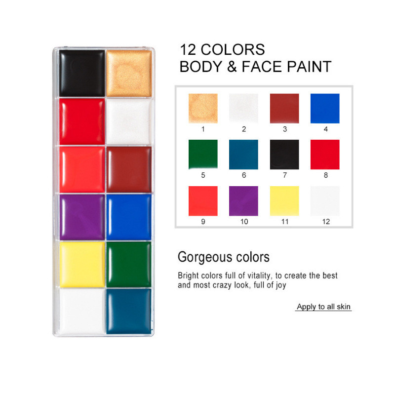 Prom Face Paint day Paint cos Children 's Drama Oil Paint Halloween Trang điểm Body Performance Crea