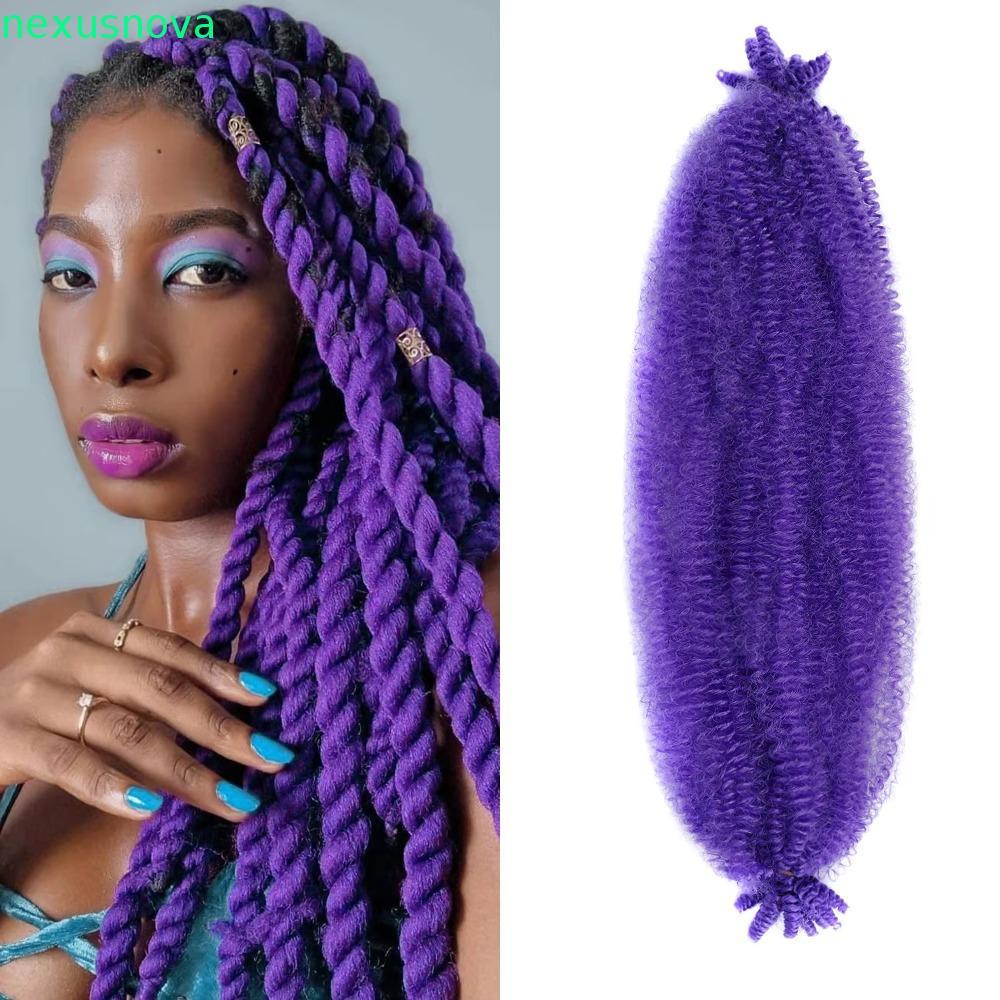 NEXUSNOVA 8 sợi Marley Twist Braiding Hair, Tổng hợp 24 Inch Locs Springy Twist Hair, DIY Pre-Separa