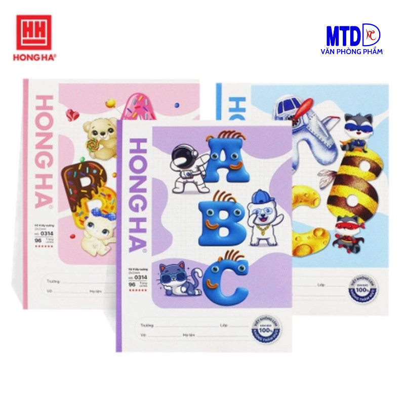 [FreeShip] Tập/Vở  Hồng Hà - Class  ABC -0314/0315 4 ô ly  vuông, 96 trang, ĐL : 100gsm