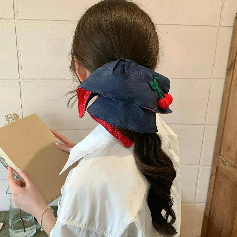 Nơ Anh Đào Scrunchie - Phụ Kiện Tóc Thời Trang