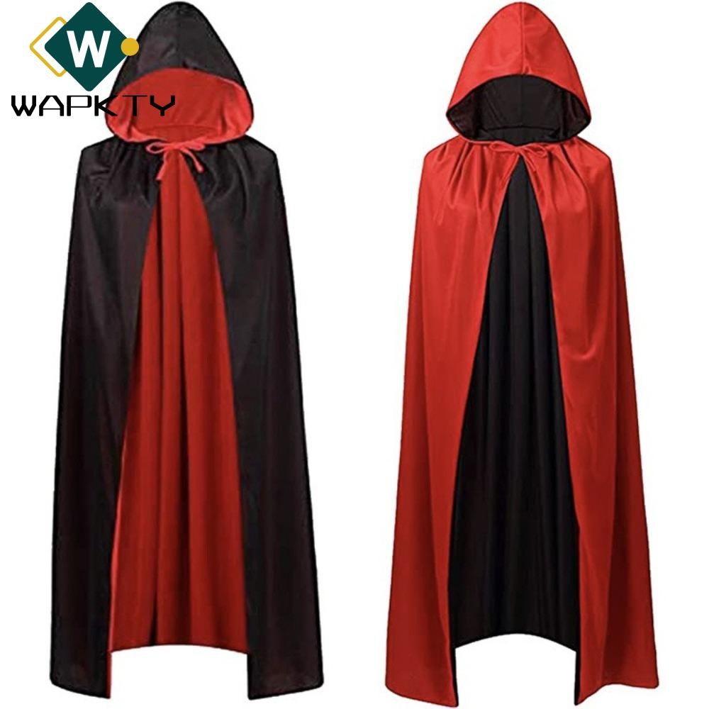 Áo khoác ma quái WAPKTY Demon cho cosplay và trang điểm Halloween với cape 59 inch