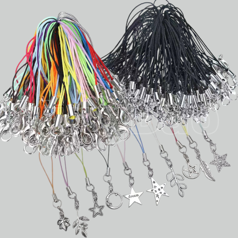 100 Dây Móc Khóa Có Khóa Tôm Hùm, Dây Đeo Cổ Tay Nylon, Dây Đeo Quyến Rũ Điện Thoại Di Động, Dây Buộc Khóa Cho Móc Khóa DIY Trang Sức Phụ Kiện