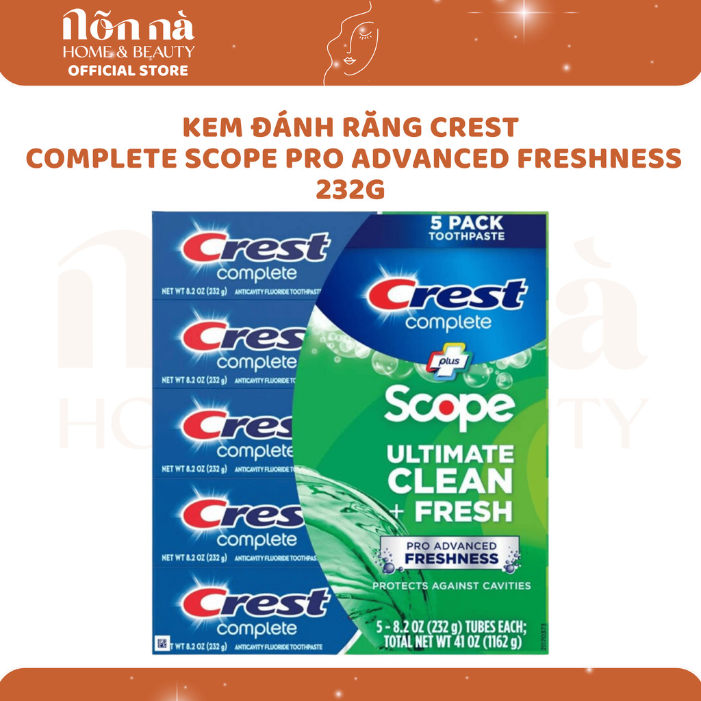 Kem Đánh Răng Crest Complete Scope Pro Advanced Freshness 232g