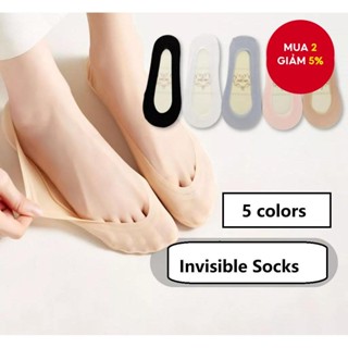 1 / 5 Đôi Tất Đế Bằng Ba Lê Chống Trơn Trượt Cho Nữ - Tất Lót Vô Hình Đệm, Thoáng Khí & Thoáng Khí, Hoàn Hảo Cho Giày Cao Gót & Mặc Hàng Ngày