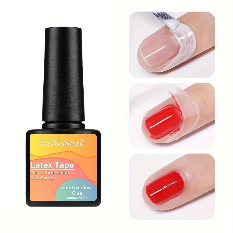 Nail Art Quick-Drying Liquid Latex Barrier Tape Bảo vệ da Biểu bì không chứa Acetone An toàn