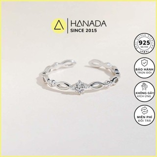   BH TRỌN ĐỜI  Nhẫn Bạc 925 Hanada Vô Cưc Freesize Mảnh Nhẹ Nhàng Qùa Tặng  Mang hằng ngày 2394 O8 
