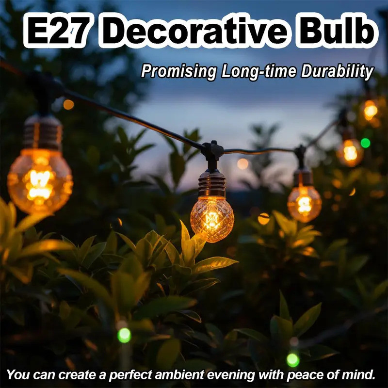 E27 220v 1w G40 Bóng Đèn Dây Tóc Led 2200k Mềm Edison Vít Tròn Retro Trang Trí Vintage Quả Cầu Đèn C